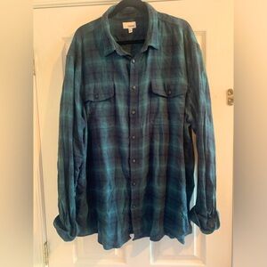 Mens long sleeve Sonoma Flannel shirt size XXL
